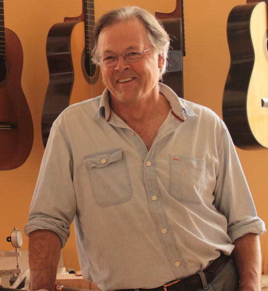 Daryl Perry, Luthier, in his workshop